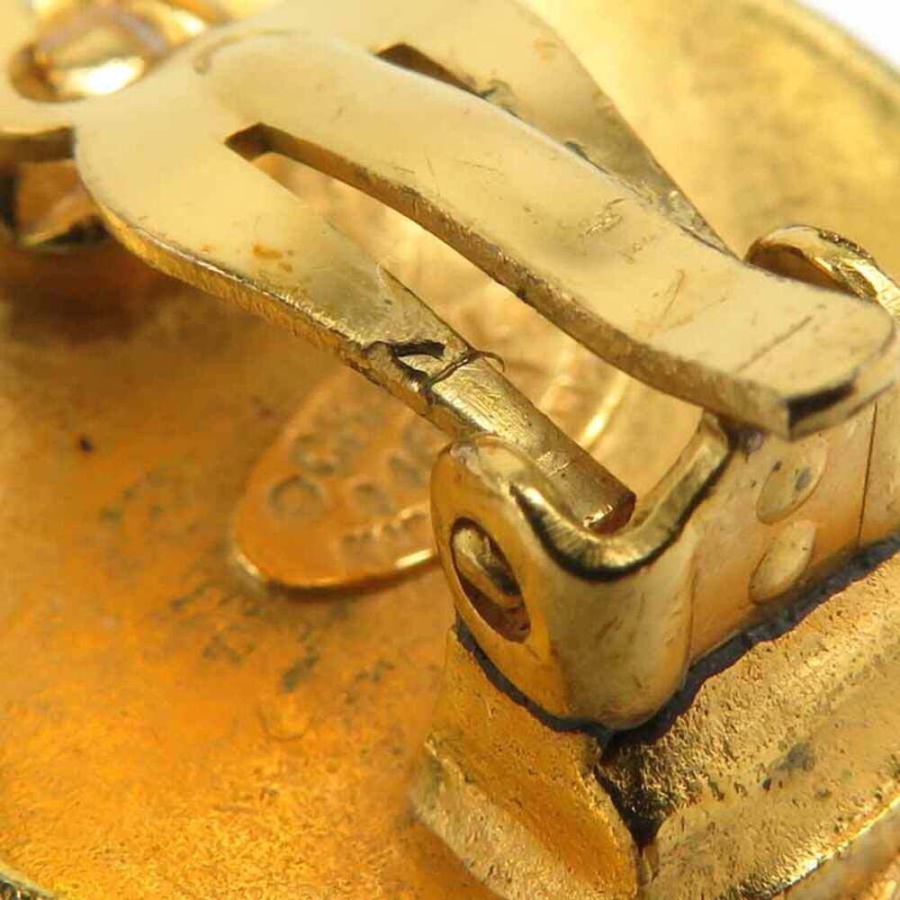 CHANEL Authentic Gold Logo Earrings - Picture 9 of 12